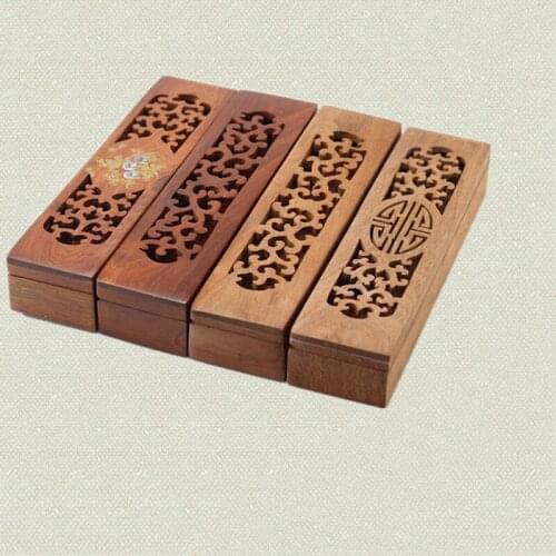 Chopsticks box Rosewood chopsticks box Fragrance box Hollow carved 10-pack chopsticks box