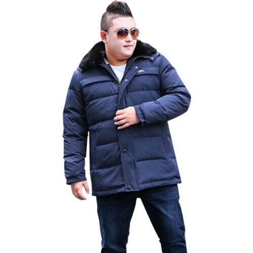 New Large size Cotton Mens Long Extra Large size Hooded Park Fashion Warm jacket Suitable for 165kg Mens jacket More Size 10XL