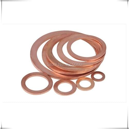 M14x20mmx 1.5mm Red Copper Sealing Gasket Washer For Watch Marine 100pcs/lot