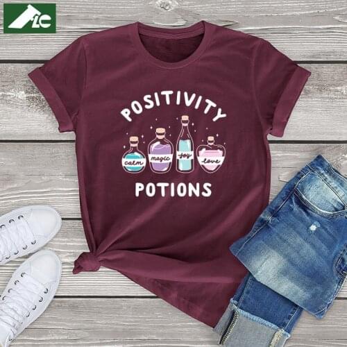 Cute Glass Bottle T Shirt Women Clothing 100% Cotton Girl Tops Funny Graphic Shirts Oversized Fashion Unisex Short Sleeve Tees