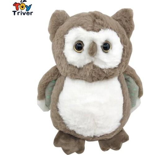 Plush Simulation Owl Toy Stuffed Doll Creative Children Kids Baby Birthday Kawaii Dolls Gift Home Shop Bird Ornament Decoration