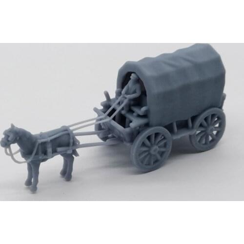 Outland Models Old West Carriage / Wagon - Caravan 1:87 HO Scale Scenery Vehicle
