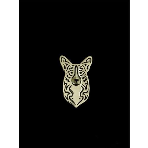 Trendy cute personalized Cardigan Welsh Corgi brooches plate silver fashion jewelry