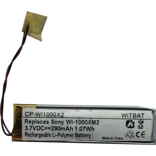 New 3.7V 290mAh Li-Polymer Battery Suitable for Sony WI-1000XM2, WI-C400 Bluetooth headset battery Rechargeable Replacement