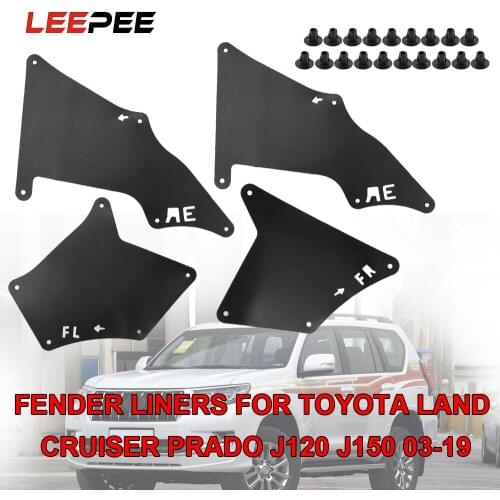 Front Rear Car Mud Flaps 4pcs/set Mudguards Fender Splash Guards Mud Flap For Toyota Land Cruiser Prado 2003-09 Outside Parts