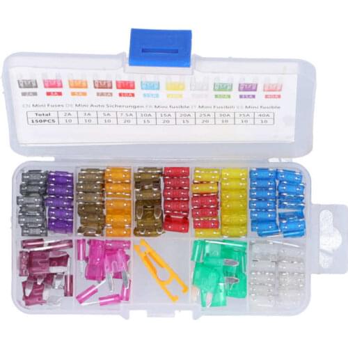 150pcs Mini Blade Car Fuse Assortment for Cars Boats Motorcycles Trucks SUVs ATVs UTVs Car Accessory