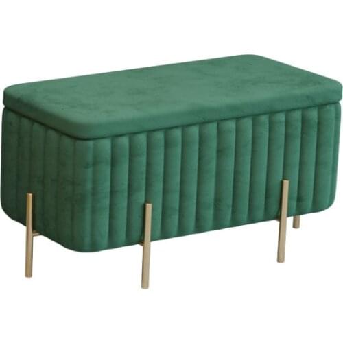 Nordic luxury stool storage stool sofa clothing store rectangular multi-functional shoe changing storage box