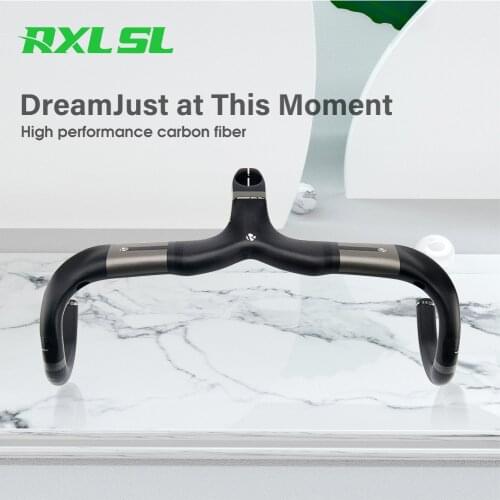 RXL SL Carbon Handlebar For Bicycle 1-1/8" Integrated Road Internal Routing Handlebars Bike Racing Carbon New Arrival Drop Bar