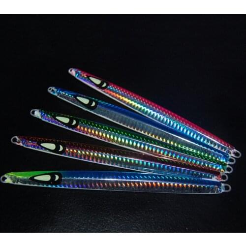 Deep sea Fishing Jigging Metal Jigbait Slow Jig Lure Spoon Bass Hook Spinner baits 100g 200g 300g Free shipping