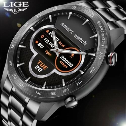 LIGE Fashion Smart Watch Men Women Bluetooth Call Music Playback Waterproof Sports Watch Pedometer Smartwatch Fitness Bracelet