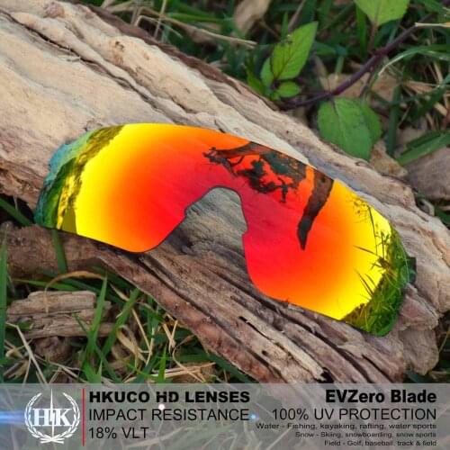 HKUCO Replacement Lenses For EVZero Blades Sunglasses Red Polarized
