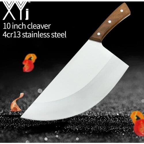 Slaughter Knife Big Bone Chinese Butcher Knife Serbian Chef Boning Knife Full Tang Forged Handmade Kitchen Knife Tool Cleaver