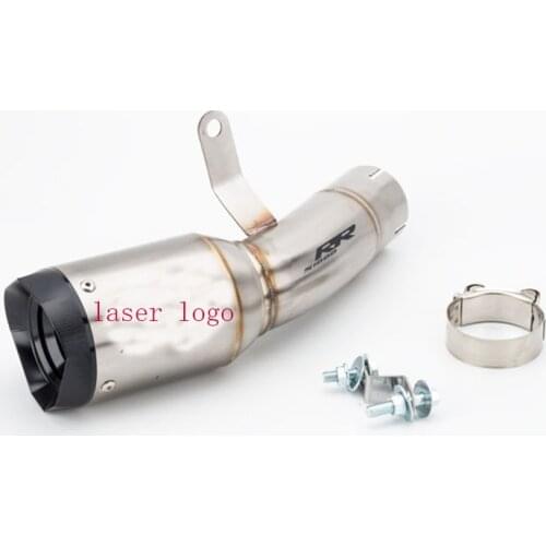 Motorcycle Exhaust And Middle Link Pipe Escape Moto Slip On For S1000RR 2015 2016 Years