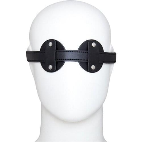 High Quality Fashion Sex Aid Interesting Black Leather Patch Eyeshade Eye Mask for Lover Couple Blindfold Sex Products
