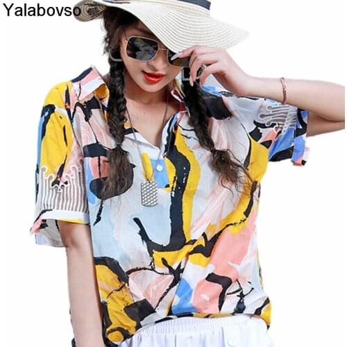 Womens T Shirt Summer Clothing 2021 New Popular Korean Stylesshort Sleeve Tops Colorful Printing Tees Ladies T-shirts