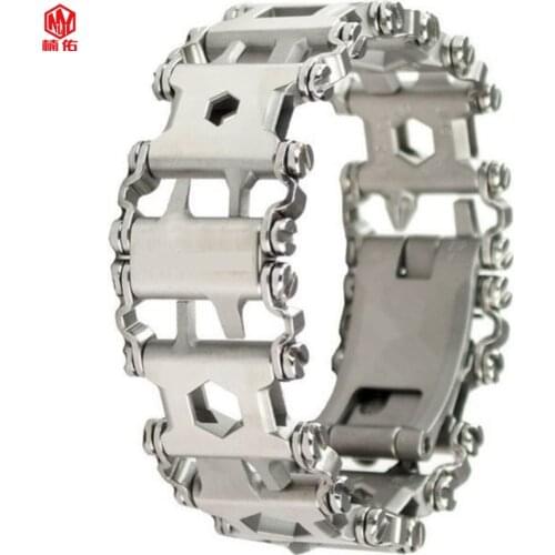 1PCS Multifunctional Tool Bracelet 29 In 1 Stainless Steel Screwdriver Wrench Bicycle Emergency Tool