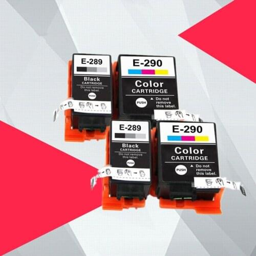 2sets Inkjet cartridge compatible for EPSON 289 290 T289 T290 WF-100 WF100 E-289 E-290 printer ink cartridge