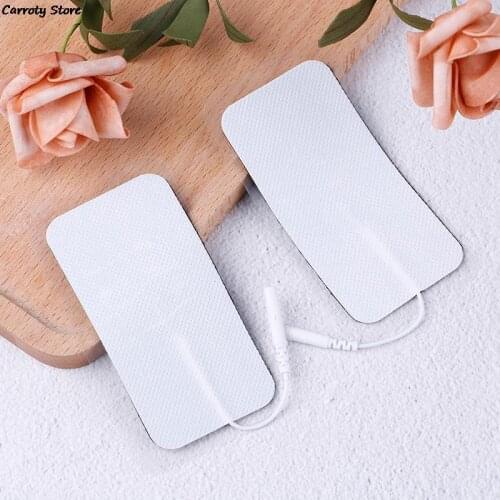 2pcs/lot Non-woven Electrode Pads For Tens Units White Cloth For Slimming Massage Digital Therapy Machine Massager Reusable