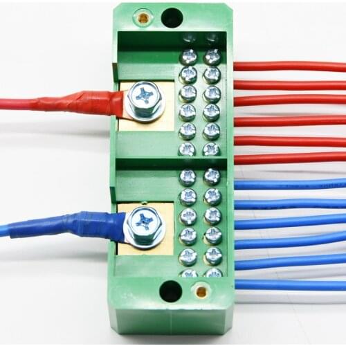 220V Household Two in Twelve out Plastic Shell Terminal Block Plastic Electronic Box for Electronics Project
