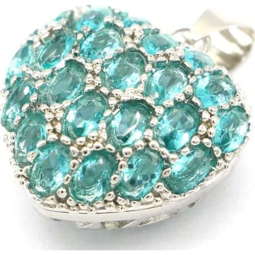 45x42mm Beautiful Flowers Created Violet Tanzanite Smokey Topaz CZ For Women Engagement Silver Pendant Eye Catching