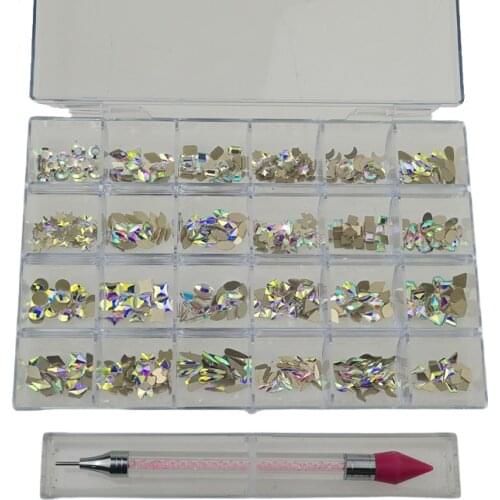 480pcs Strass Crystal Flatback Rhinestone Nail Gems Mix Size Red Black Glass Stones Rhinestones for Clothes Nail Art Decoration