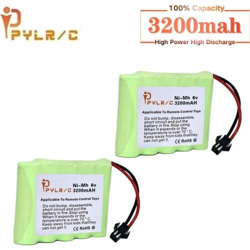 6v 3200mah Rechargeable Battery For Rc toys Cars Tanks Robots Gun AA NI-MH Battery 6v Battery Pack For Rc Boats With SM Plug