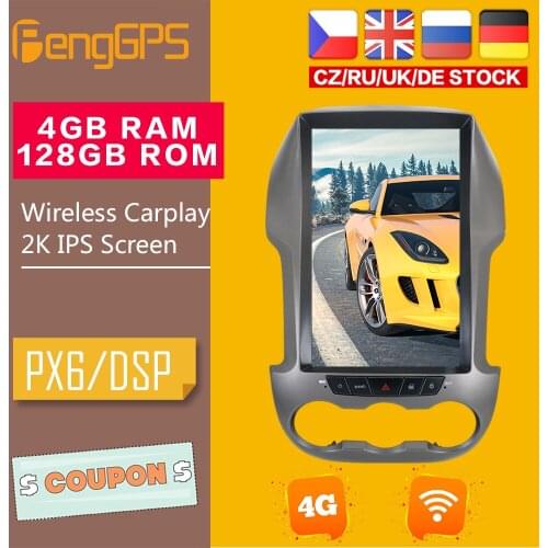 4G+128G Autostereo For Ford Ranger F250 2011-2016 Car Stereo Carplay Multimedia Headunit GPS Navigation Android 9.0 Touchscreen