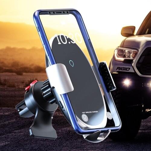 15W Qi fast wireless charger car phone holder for iphone 12/12Pro 11/11Pro 8Plus Samsung S10 9 Huawei P30 fast wireless charging
