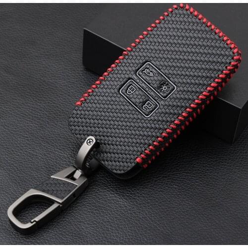Carbon Fiber Style Key Fob Cover Case Holder for Renault Talisman Captur Espace Clio Megane Koleos Scenic 4 Card Remote Keyless