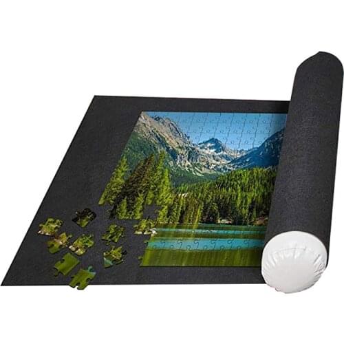 Baby Toys Puzzle Mat Jigsaw Roll Felt Mat Playmat Puzzles Blanket For Up To Puzzle Accessories Portable Travel Storage Bag