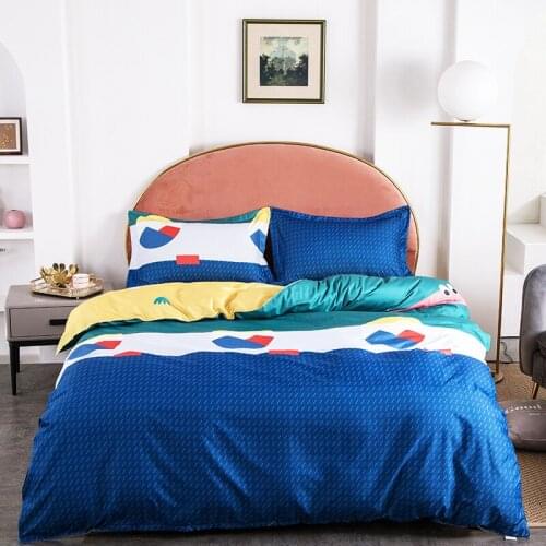 Home Textile Cotton Bedding Set Flat BedSheet Pillowcase Bedclothes Bed Linen Queen King Size 3 Or 4Pcs Linge De Lit 2 Personnes