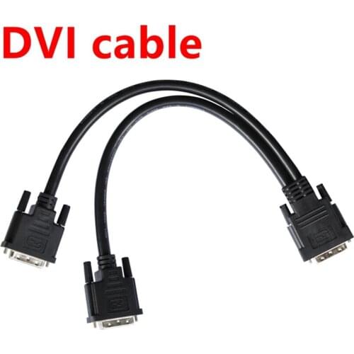 DVI one to two splitter cable male to male for Linsn full color TS802 sending card DVI cable / led billboard display sender box