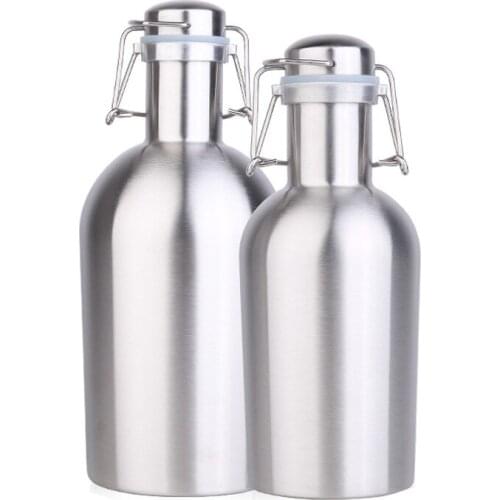 Double Layer Stainless Steel Insulation Wine Pot 1.5L 2L Bottle Drink Kettle Creative Wine Jugs Barware Gifts