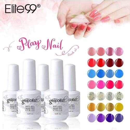 Elite99 15ml Soak Off Nail Gel Polish Long-lasting UV LED Nail Polish Gel Varnish Lak Semi Permanent Nail Art Gelpolish Lacquer
