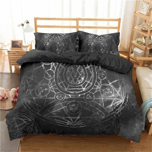 3D Digital Printed Alchemy Symbol Bedding Sets Twin/Full/Queen/King Duvet Cover Set Pillowcase Bed Linen 2/3pcs Bedclothes