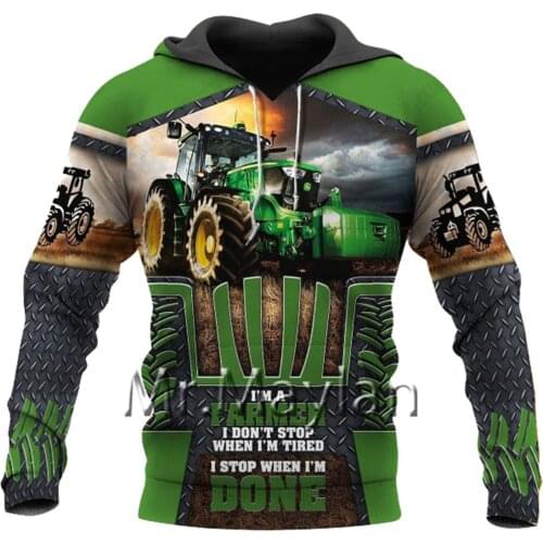 Beautiful Tractor Printed Full 3D Jacket Mens Anime Hoodies Men/Women Harajuku Unisex Sweatshirt Boys Streetwear Outfits T0399