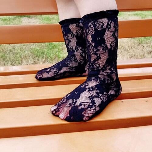 Summer Mesh Baby Socks Black Color Lace Kids Long Socks Princess Baby Girls Socks Breathable Toddler Socks