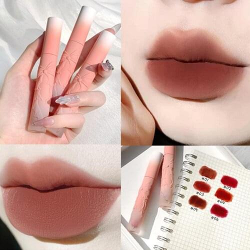 1 Pcs Matte Velvet Lipstick Long Last Non-Fading Lip Makeup Waterproof Non-Stick Moisturizing Lip Gloss for Beauty