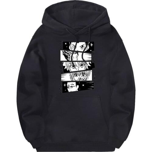Mans Sweatshirts HUNTERXHUNTER Hooded Fleece Hipster Harajuku Fall Winter Clothes Punk Hoodies Male White Supoleron Hombre