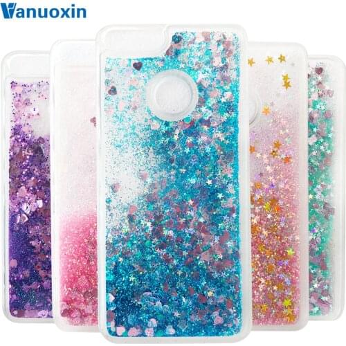 Soft TPU case on for Fundas Huawei Y9 2018 case sFor coque Huawei Y 9 Y9 2018 cover Clear Liquid Glitter Dynamic phone shell