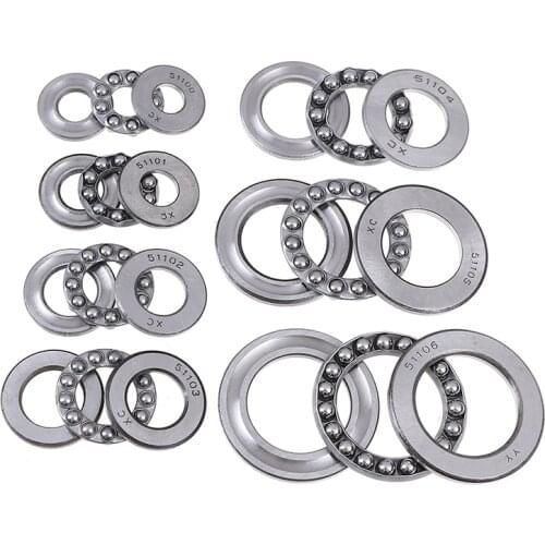 New Pratical Miniature Thrust Bearings Metal Axial Ball Bearing 3 Part 51100 Series 51100 To 51106 For Hardware Accessories 1Pcs