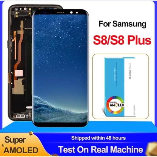 Original BROOWE Super AMOLED S8 LCD For Samsung Galaxy S8 G950 G950F Display S8 Plus LCD G955 G955F Touch Screen Digitizer