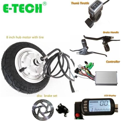 Electric scooter full kits with accessories 8 inch 24V/36V 250W 400W hub motor with disc brake