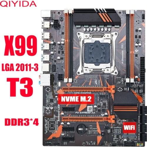 QIYIDA X99 motherboard LGA2011-V3 Professional 4 Channel DDR3 Desktop Computer Motherboard Module LGA2011-3 dual m.2 Motherboard