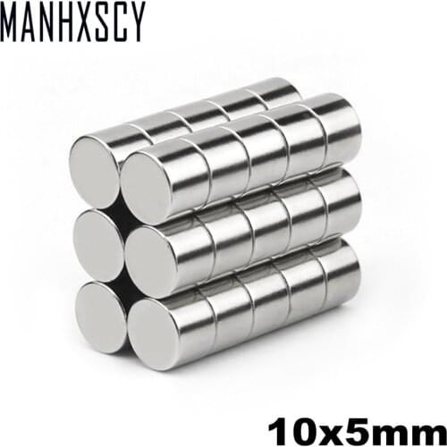 500pcs Neodymium N35 Dia 10mm X 5mm Strong Magnets Tiny Disc NdFeB Rare Earth For Crafts Models Fridge Sticking magnet 10x5mm