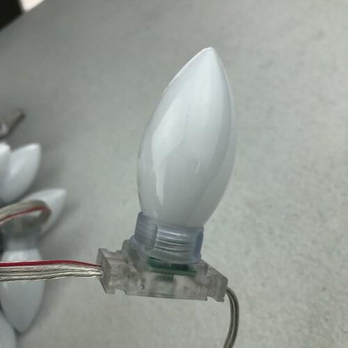 50nodes milky white DC12V WS2811 LED pixel module;IP68;with epoxy resin filled;transparent PC material and clean wire