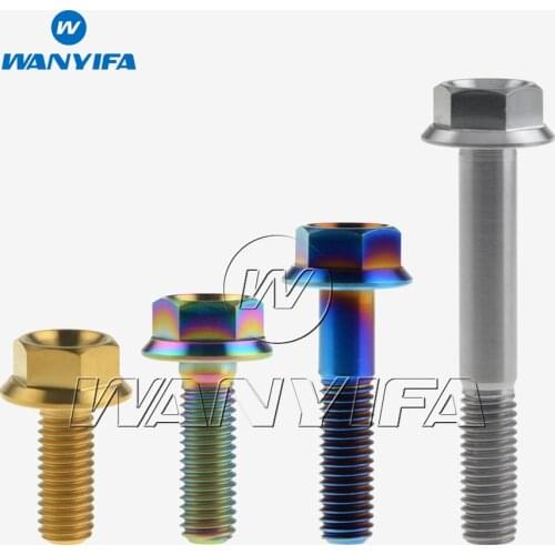 Wanyifa Titanium DIN6921 M8x20 25 30 35 40 45 50 55mm Hex Head Flange M8 Bolt 4 colors Available