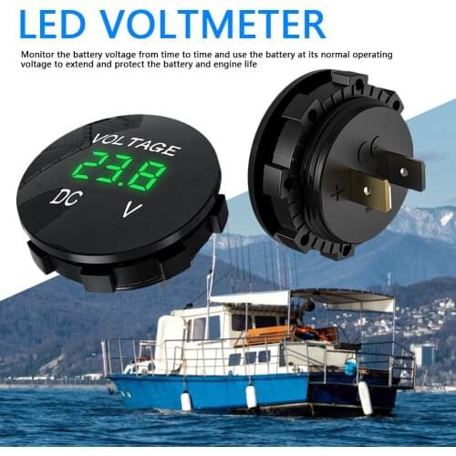 D3 Auto Truck Refit Accessories Waterproof Digital Panel Voltmeter Voltage Meter for Car Yacht Boat ATV Truck