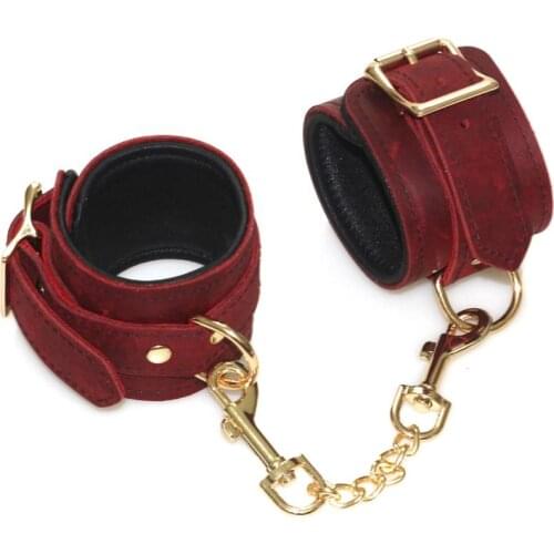 High Quality Genuine Leather Handcuff Exotic Accessories BDSM Bondage Flirting Restraints Ankle cuffs Slave Sex Toys For Couples