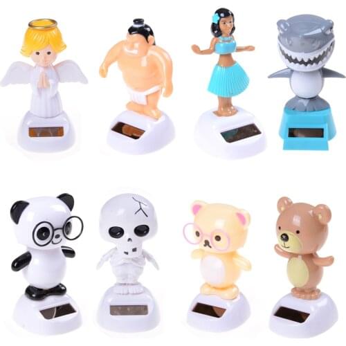 1 Pcs Home Desk Dancer Bobble Toys 8 Styles Solar Powered bobble toy Solar Powered Dancing Flip Flap Car